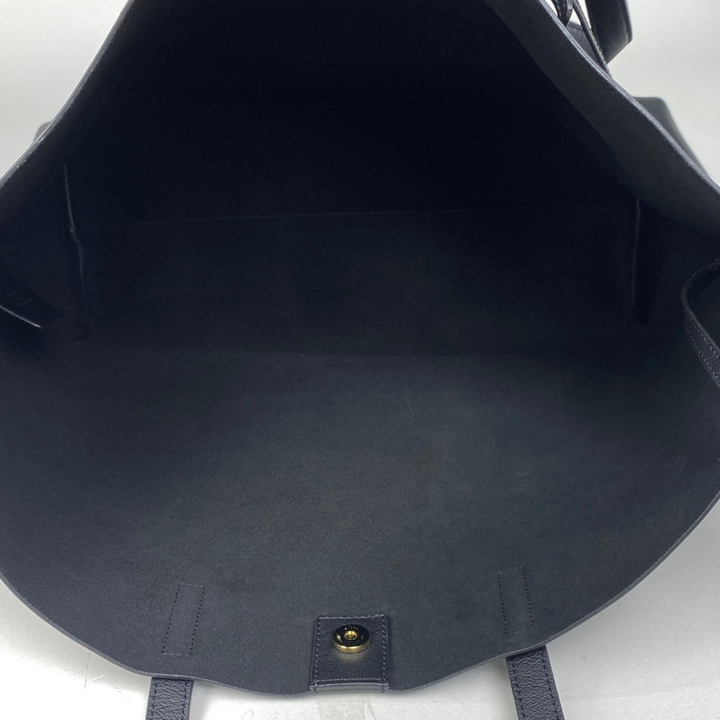 イヴ・サンローラン サック ショッピング トートバッグ ロゴ ショルダーバッグ トートバッグ レザー ブラック 394195 レディース 【中古】brbag
