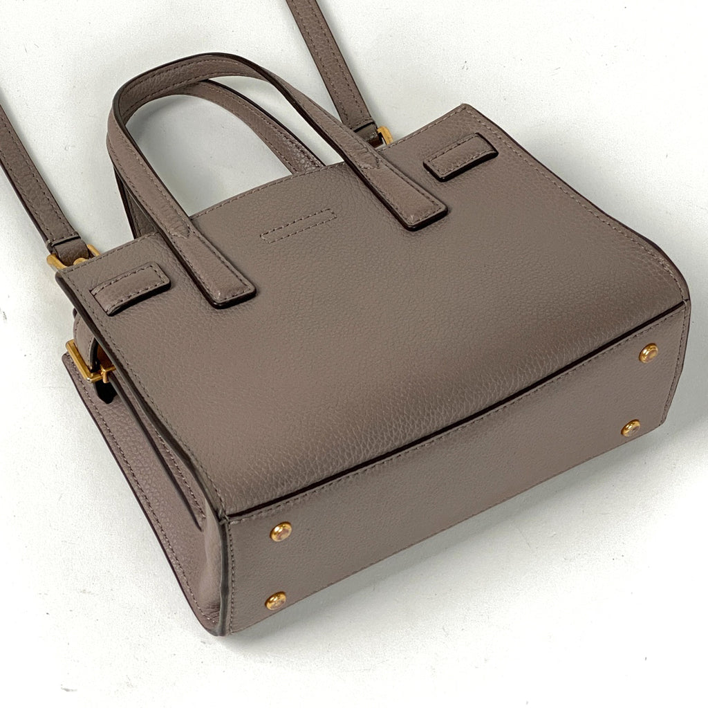 トリーバーチ ロゴ ハンドバッグ 2WAY ショルダーバッグ ハンドバッグ レザー グレージュ レディース 【中古】brbag