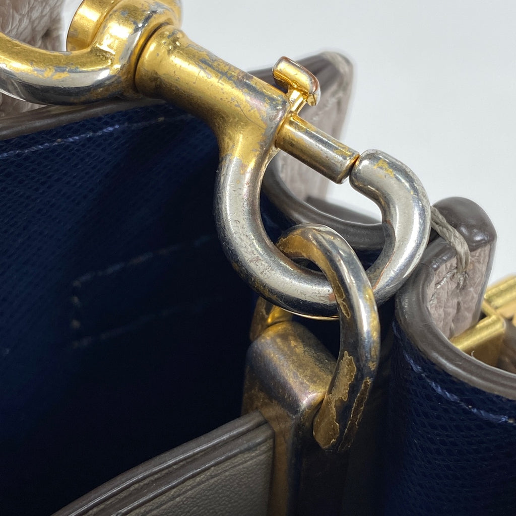 トリーバーチ ロゴ ハンドバッグ 2WAY ショルダーバッグ ハンドバッグ レザー グレージュ レディース 【中古】brbag