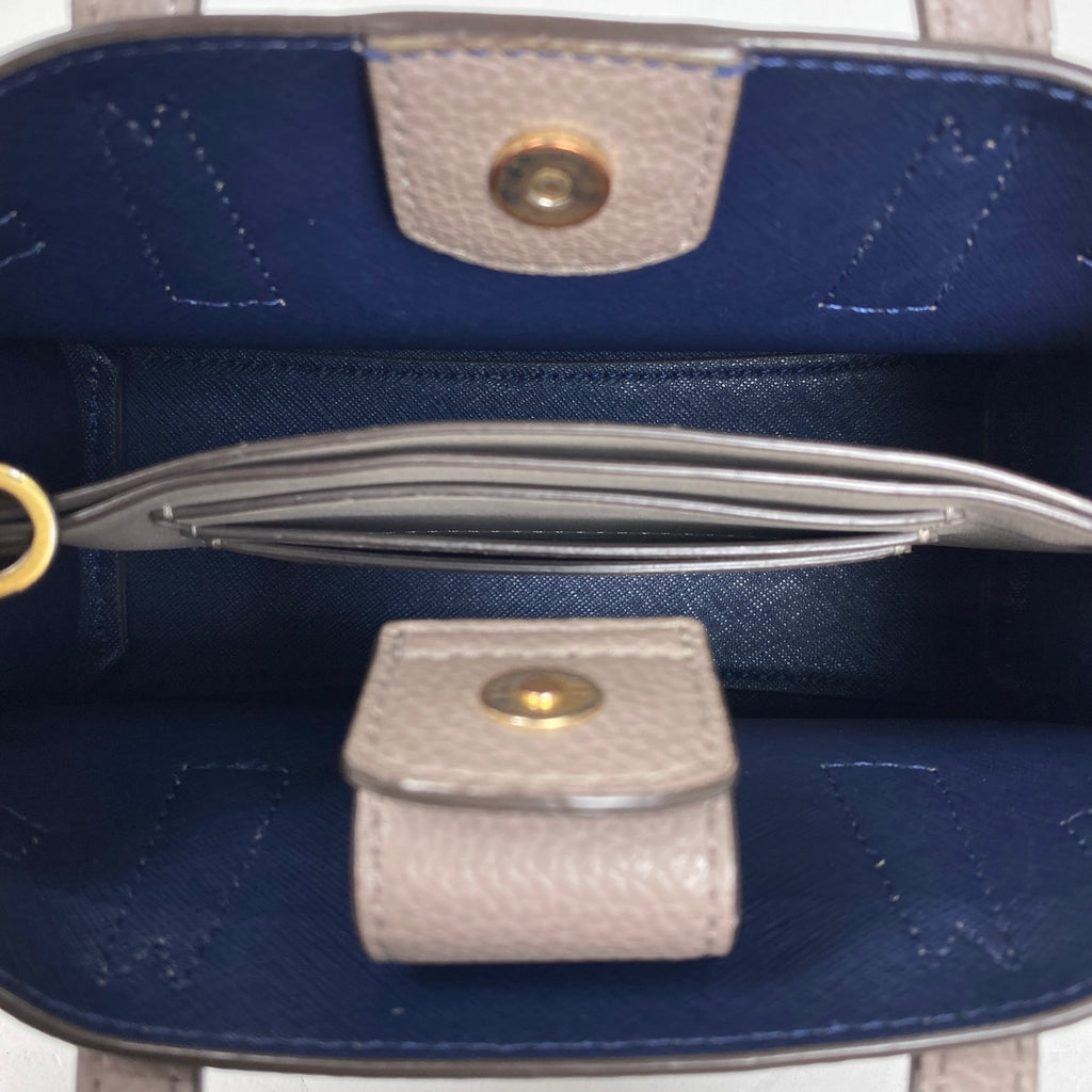 トリーバーチ ロゴ ハンドバッグ 2WAY ショルダーバッグ ハンドバッグ レザー グレージュ レディース 【中古】brbag