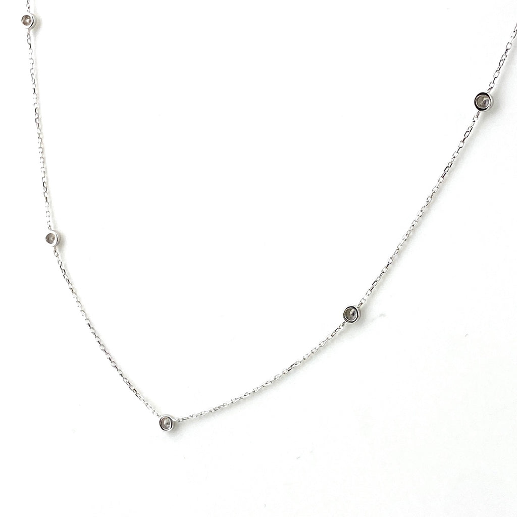 メレダイヤ デザインネックレス WG ホワイトゴールド ネックレス K18 WG ダイヤモンド レディース 【中古】nbjwl