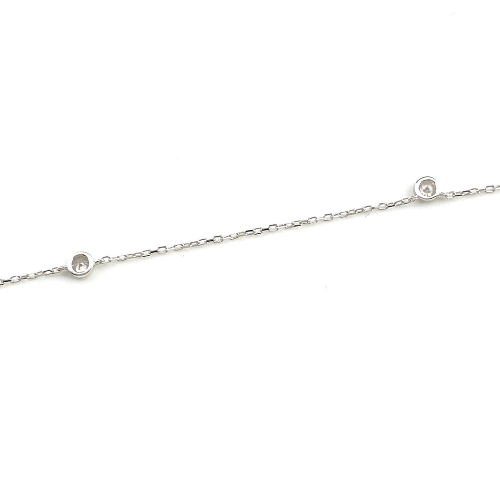 メレダイヤ デザインネックレス WG ホワイトゴールド ネックレス K18 WG ダイヤモンド レディース 【中古】nbjwl