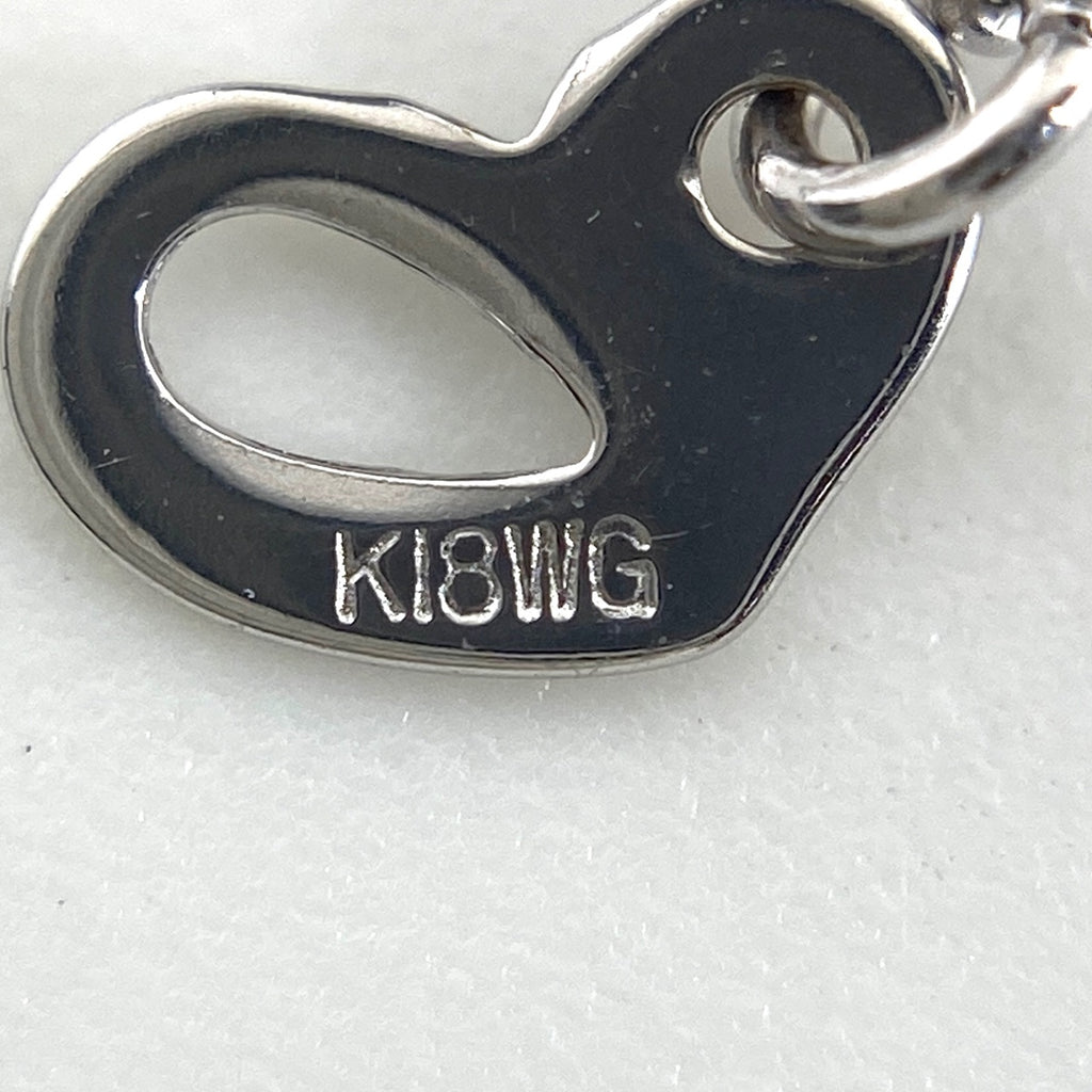メレダイヤ デザインネックレス WG ホワイトゴールド ネックレス K18 WG ダイヤモンド レディース 【中古】nbjwl