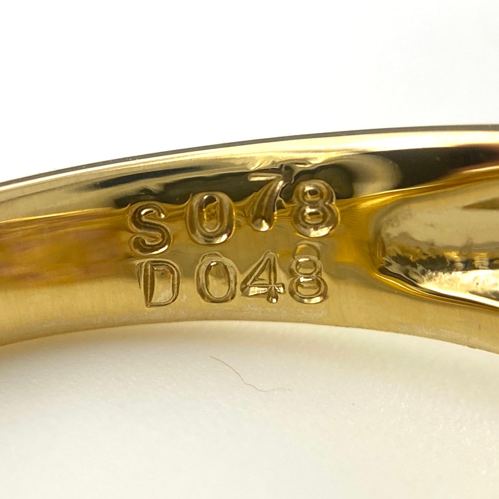 フラワーモチーフ デザインリング YG イエローゴールド 指輪 ピンクサファイア メレダイヤ 花 リング 12.5号 K18 ピンクサファイア ダイヤモンド レディース 【中古】nbjwl