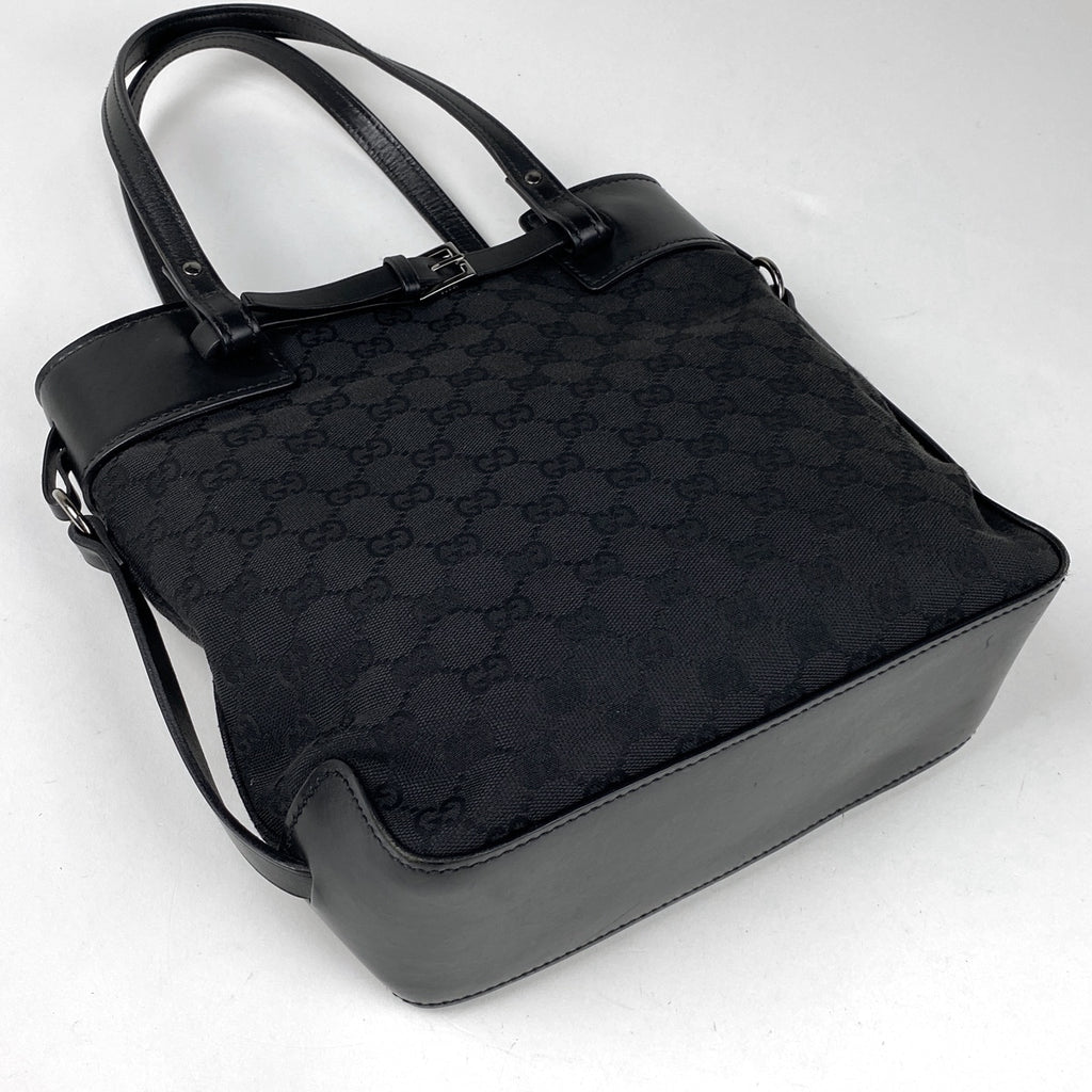 グッチ GG柄 トートバッグ ショルダーバッグ トートバッグ GGキャンバス ブラック 107757 レディース 【中古】brbag