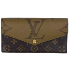 ルイ・ヴィトン ポルトフォイユ サラ 二つ折り モノグラムジャイアント 長財布 モノグラムリバース ブラウン M80726 レディース 【中古】brbag