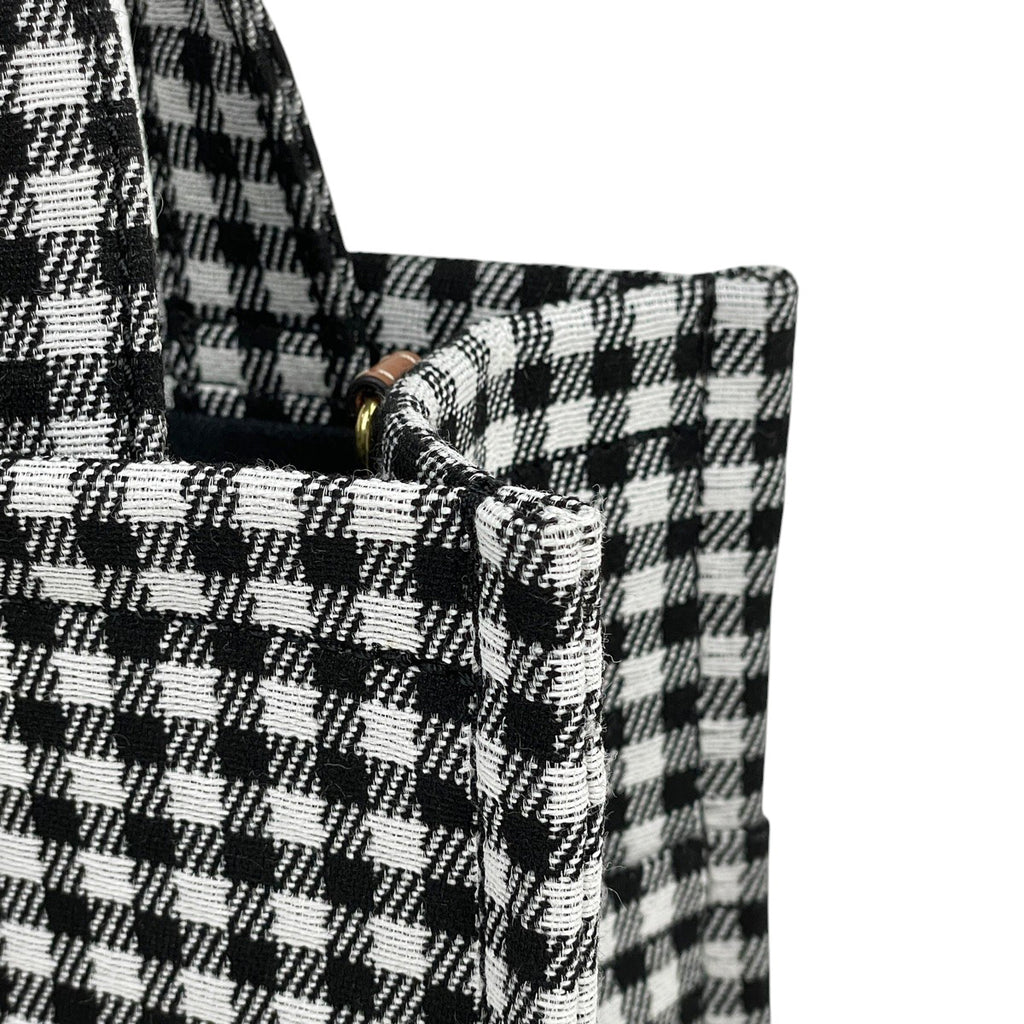 セリーヌ スモール カバ タイス トートバッグ 2WAY ショルダーバッグ トリオンフ ギンガムチェック トートバッグ キャンバス ブラック ホワイト レディース 【中古】brbag