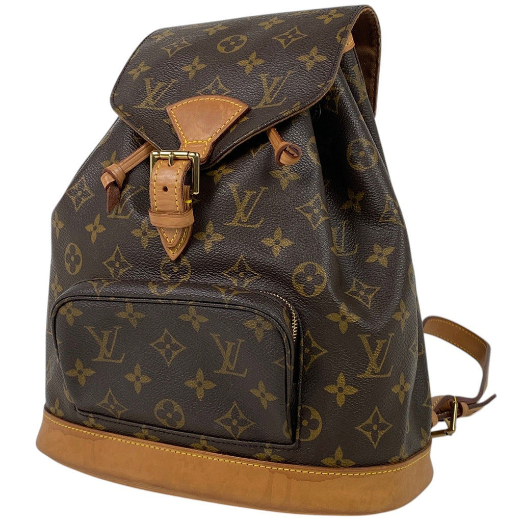 ルイ・ヴィトン モンスリ MM バックパック デイパック リュック モノグラム ブラウン M51136 レディース 【中古】brbag