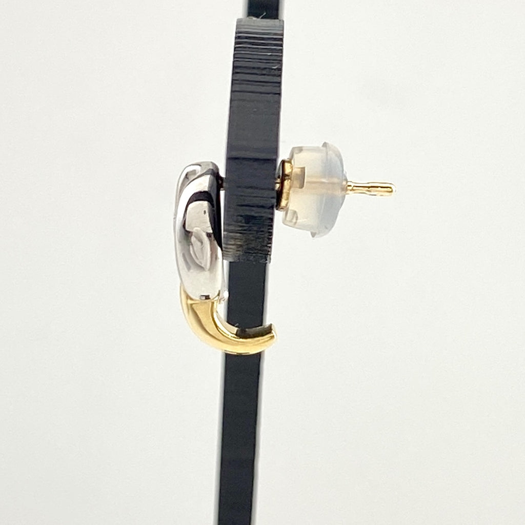 メレダイヤ デザインピアス プラチナ YG イエローゴールド ピアス Pt900 K18 ダイヤモンド レディース 【中古】nbjwl