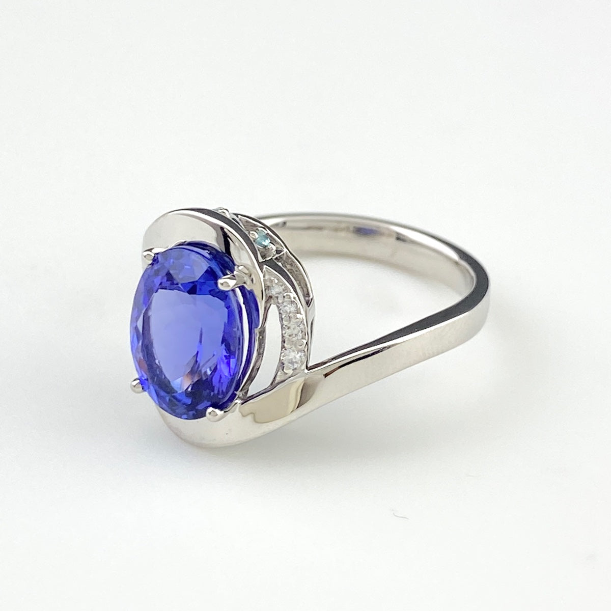 バイセル公式】【在庫一掃】 GSTV タンザナイト デザインリング