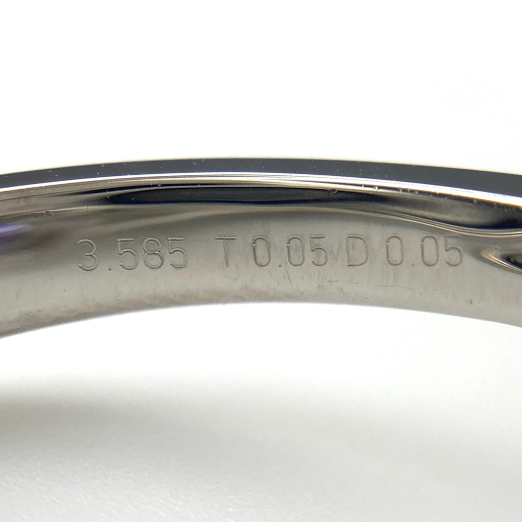 GSTV タンザナイト デザインリング プラチナ 指輪 メレダイヤ リング 15号 Pt950 タンザナイト ダイヤモンド レディース 【中古】brjwl
