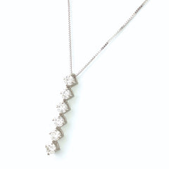 メレダイヤ デザインネックレス プラチナ ペンダント ネックレス Pt900 K14 ダイヤモンド レディース 【中古】nbjwl