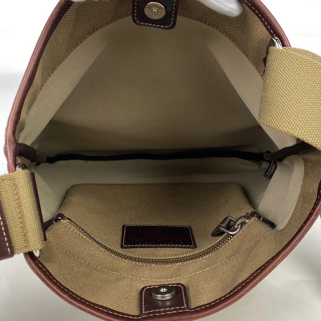 プラダ ロゴ ジャガート ショルダーバッグ ショルダーバッグ キャンバス ブラウン レディース 【中古】brbag