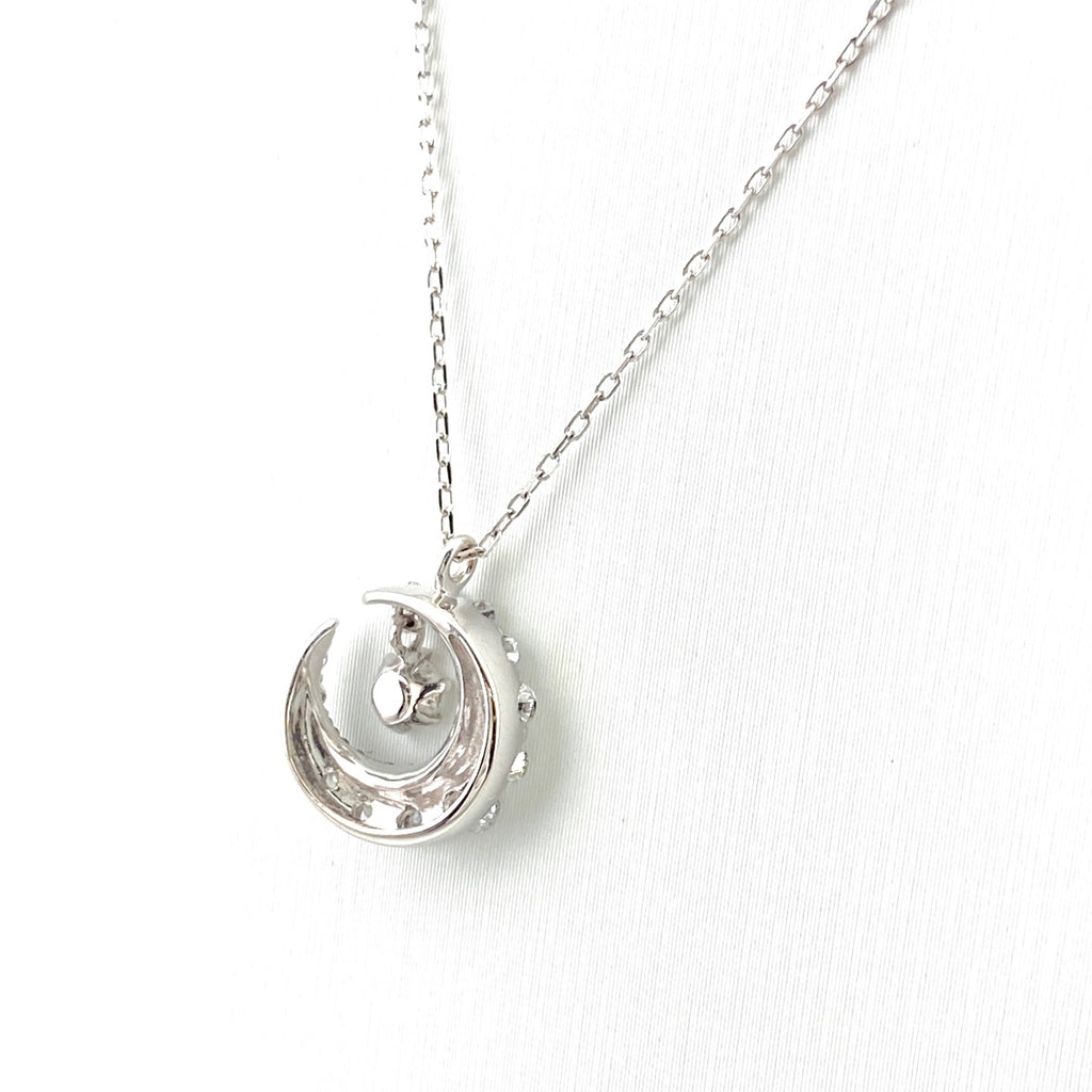 メレダイヤ デザインネックレス WG ホワイトゴールド ペンダント ブラックダイヤ ネックレス K18 WG ダイヤモンド レディース 【中古】nbjwl