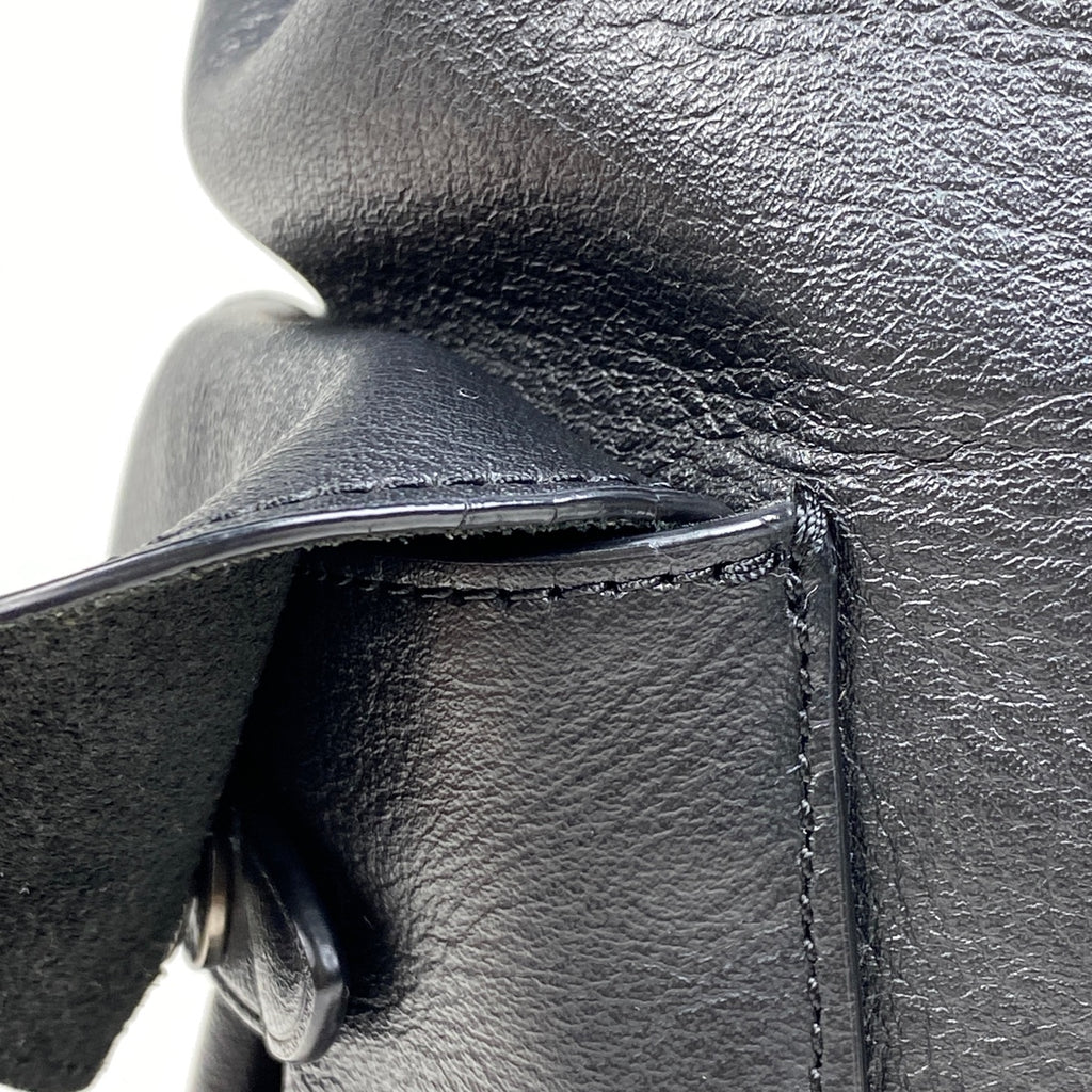 コーチ ロゴ リュックサック バックパック デイパック リュック レザー ブラック F23202 メンズ 【中古】brbag