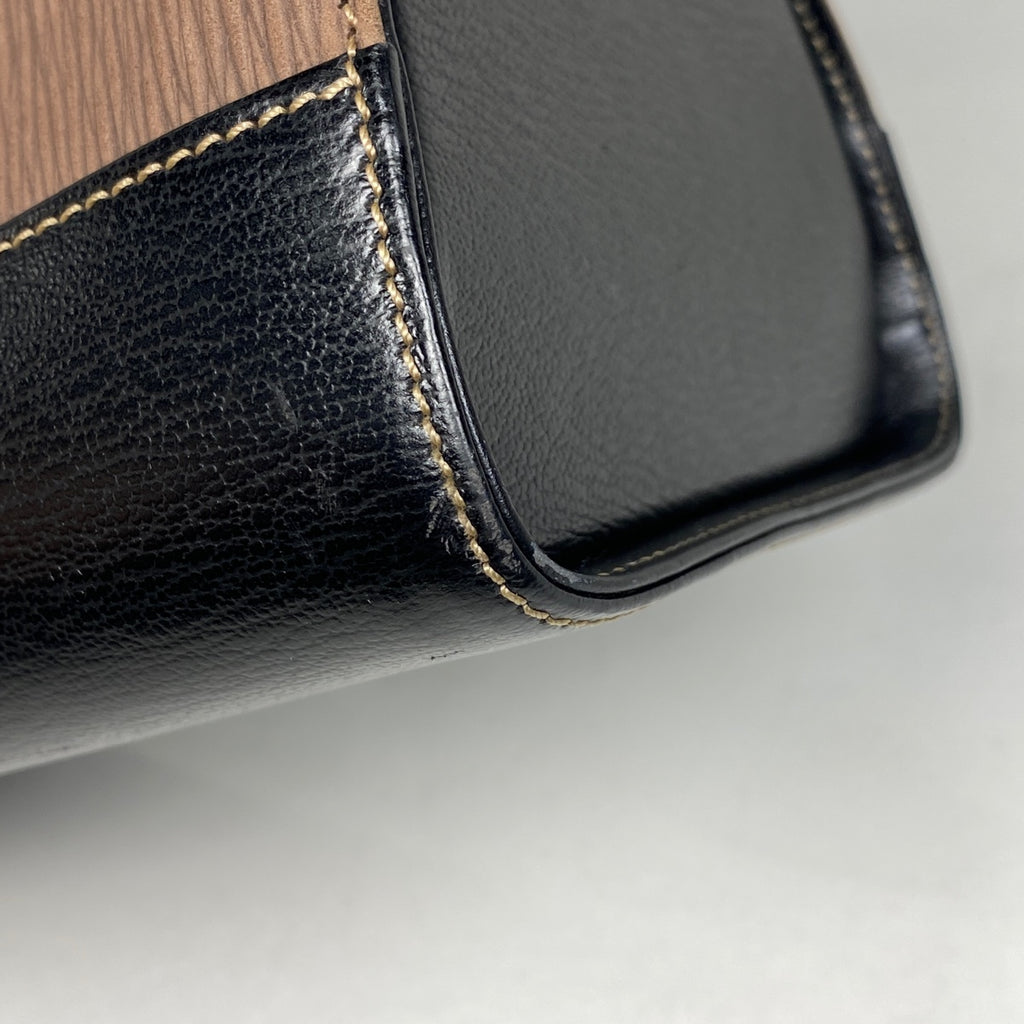 ロエベ ベラスケス ショルダーバッグ ロゴ ショルダーバッグ レザー ブラウン ブラック レディース 【中古】brbag