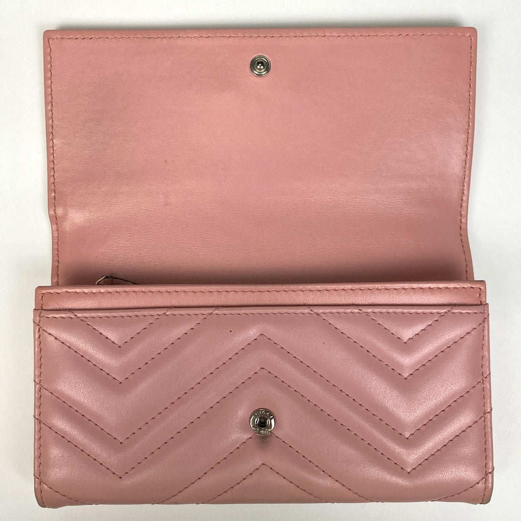 グッチ GGマーモント 長財布 ダブルG 長財布 レザー ピンク 443436 レディース 【中古】brbag