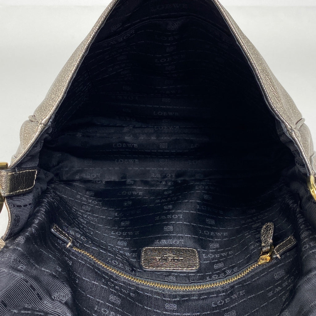 ロエベ アナグラム ショルダーバッグ 2WAY ショルダーバッグ ハンドバッグ レザー ゴールド レディース 【中古】brbag
