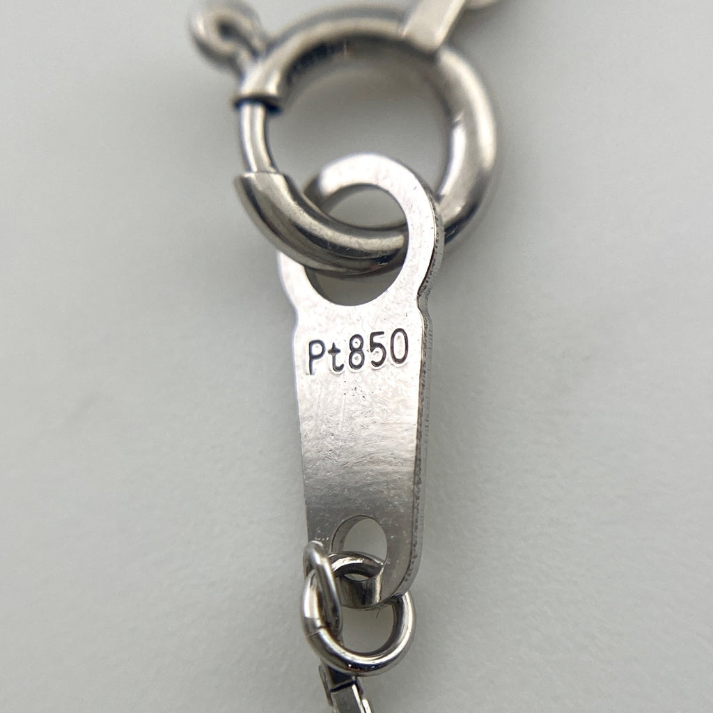 サファイア デザインネックレス プラチナ ペンダント メレダイヤ ネックレス Pt900 Pt850 サファイア レディース 【中古】nbjwl