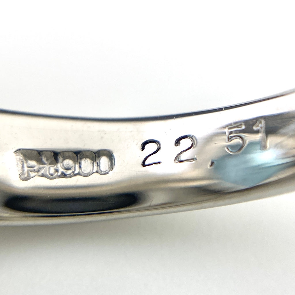 ブルートパーズ デザインリング プラチナ 指輪 メレダイヤ リング 10.5号 Pt900 ブルートパーズ ダイヤモンド レディース 【中古】nbjwl