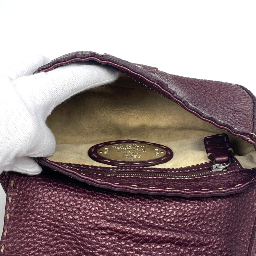 フェンディ セレリア ハンドバッグ 手提げ ハンドバッグ レザー ボルドー 8BR430 レディース 【中古】brbag