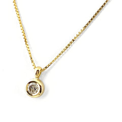 ダイヤモンド デザインネックレス YG イエローゴールド ペンダント ネックレス K18 ダイヤモンド レディース 【中古】nbjwl