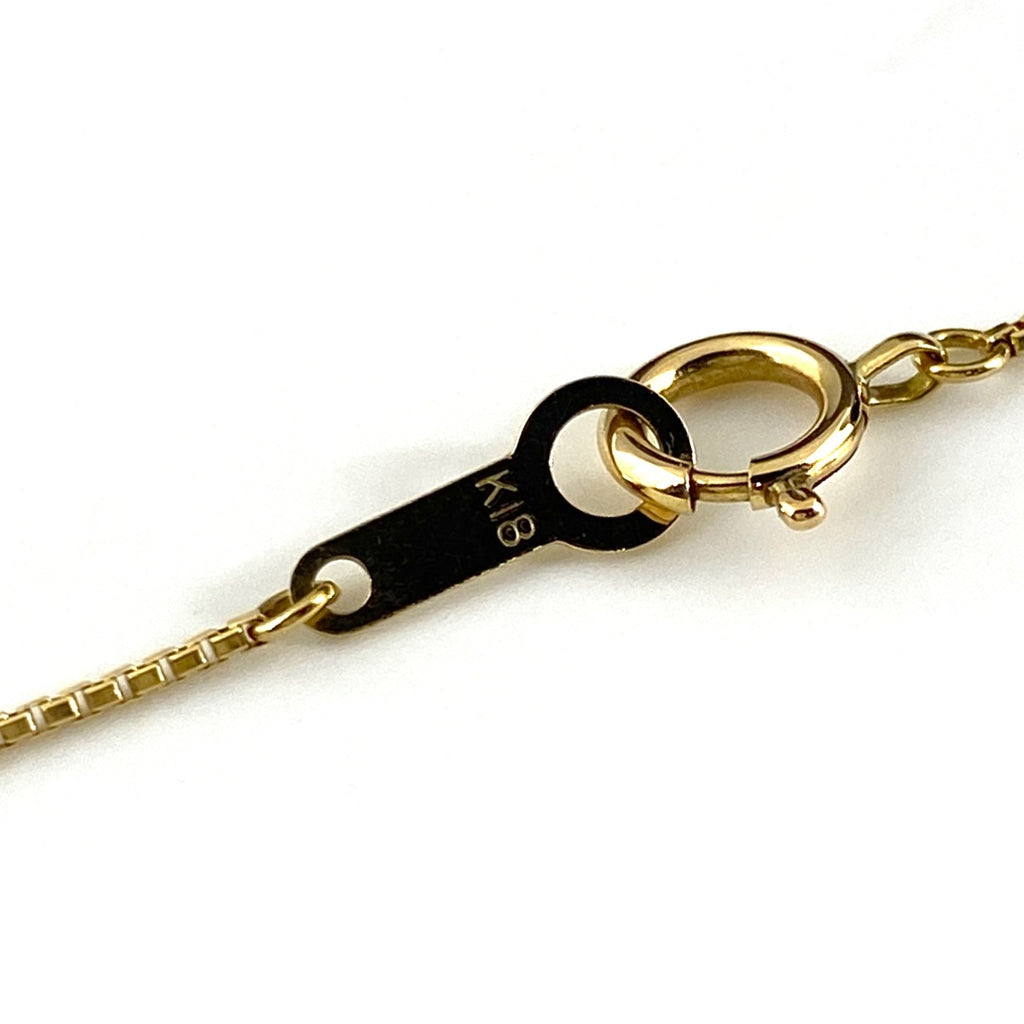 ダイヤモンド デザインネックレス YG イエローゴールド ペンダント ネックレス K18 ダイヤモンド レディース 【中古】nbjwl