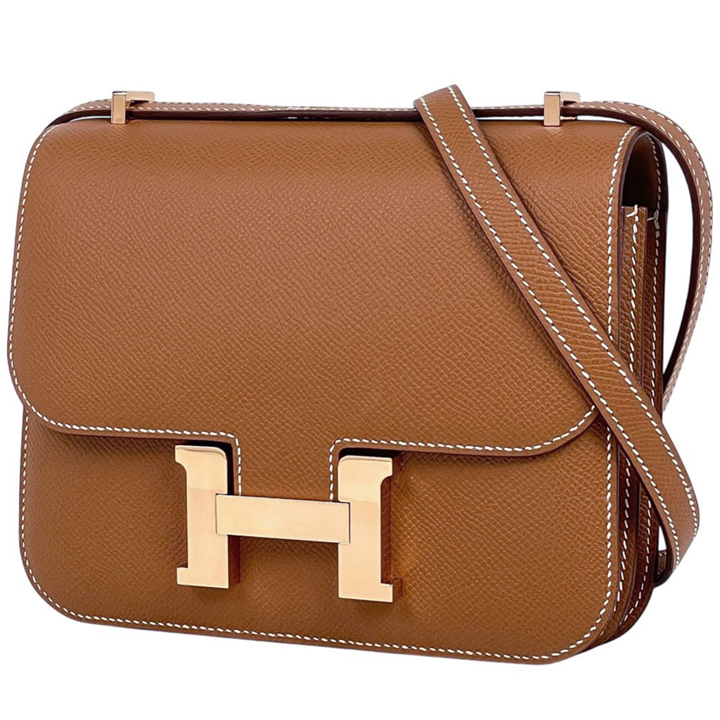 エルメス コンスタンス 18 ミニ 3 ミロワール ショルダーバッグ ヴォーエプソン ゴールド K レディース 【中古】brbag