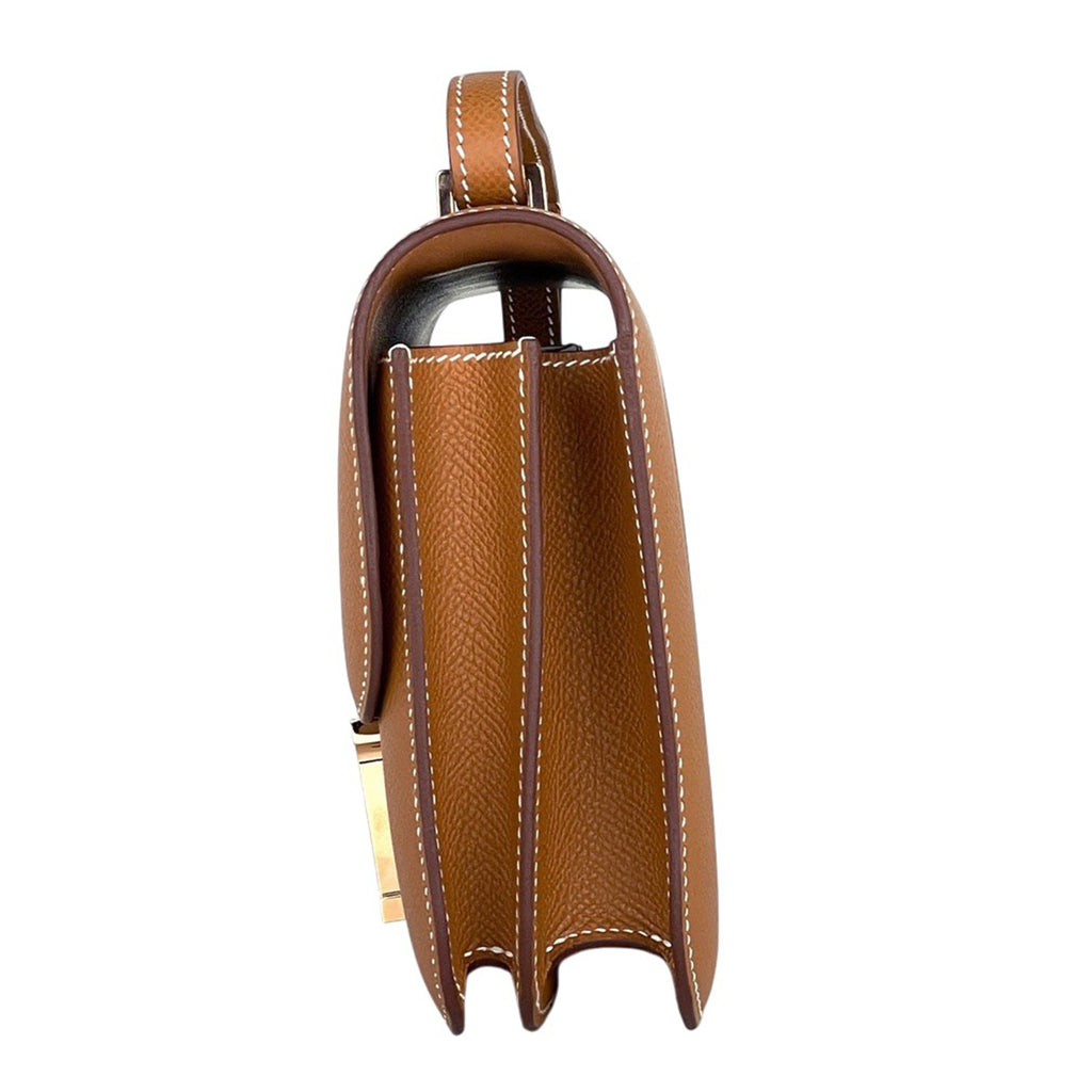 エルメス コンスタンス 18 ミニ 3 ミロワール ショルダーバッグ ヴォーエプソン ゴールド K レディース 【中古】brbag