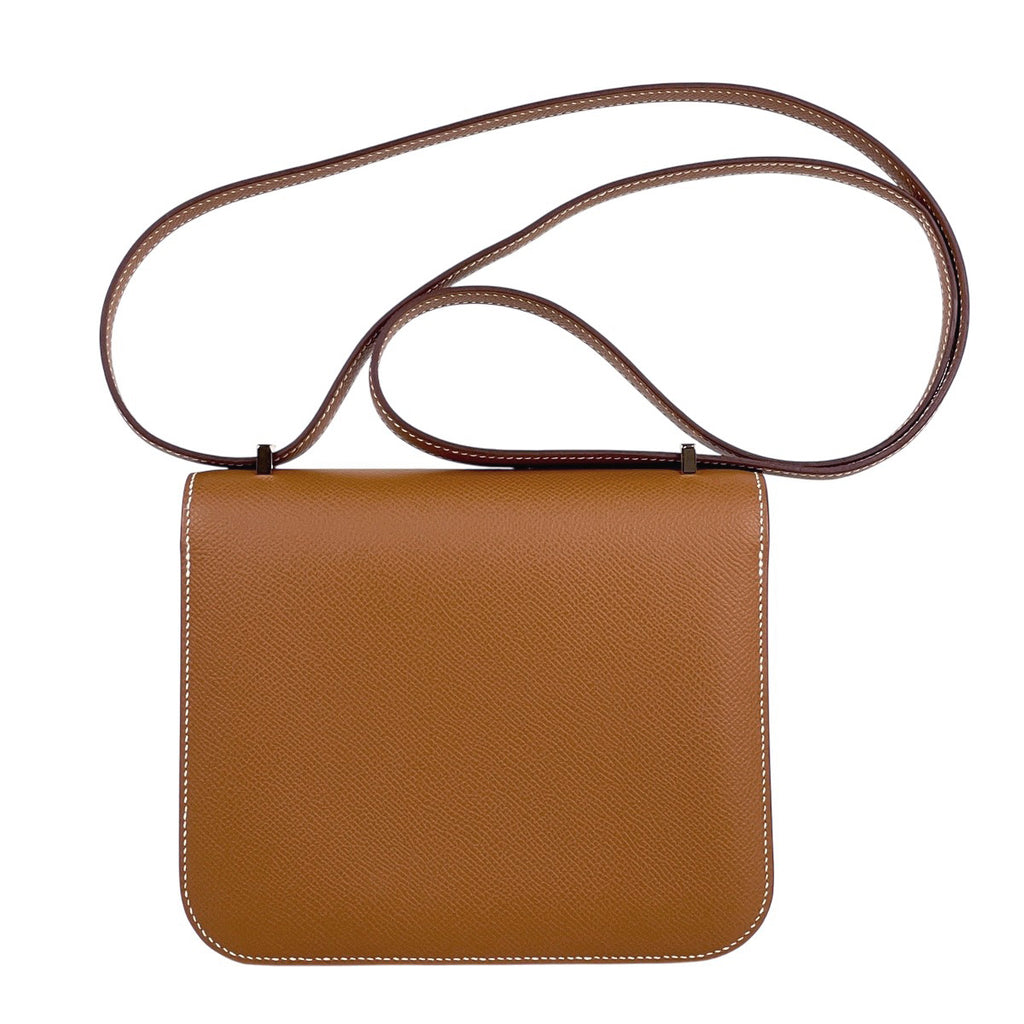 エルメス コンスタンス 18 ミニ 3 ミロワール ショルダーバッグ ヴォーエプソン ゴールド K レディース 【中古】brbag
