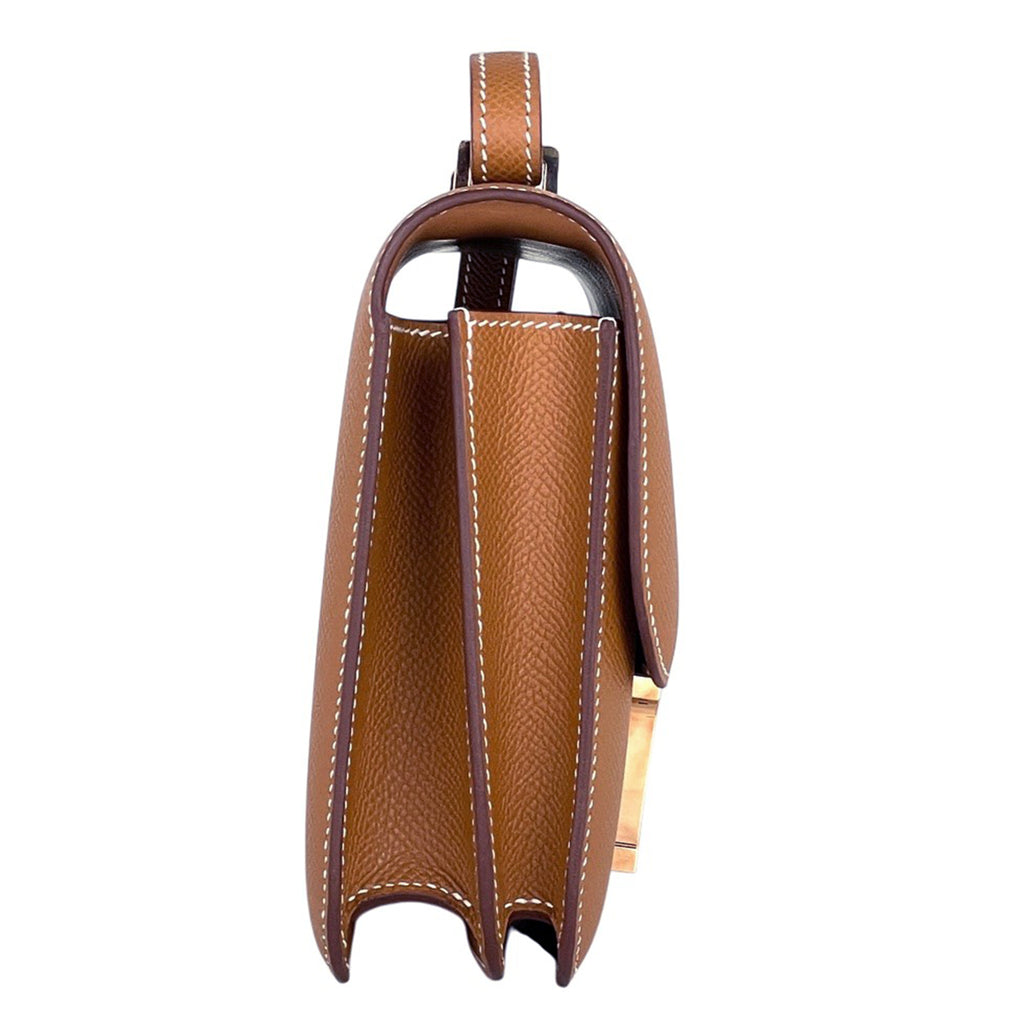 エルメス コンスタンス 18 ミニ 3 ミロワール ショルダーバッグ ヴォーエプソン ゴールド K レディース 【中古】brbag