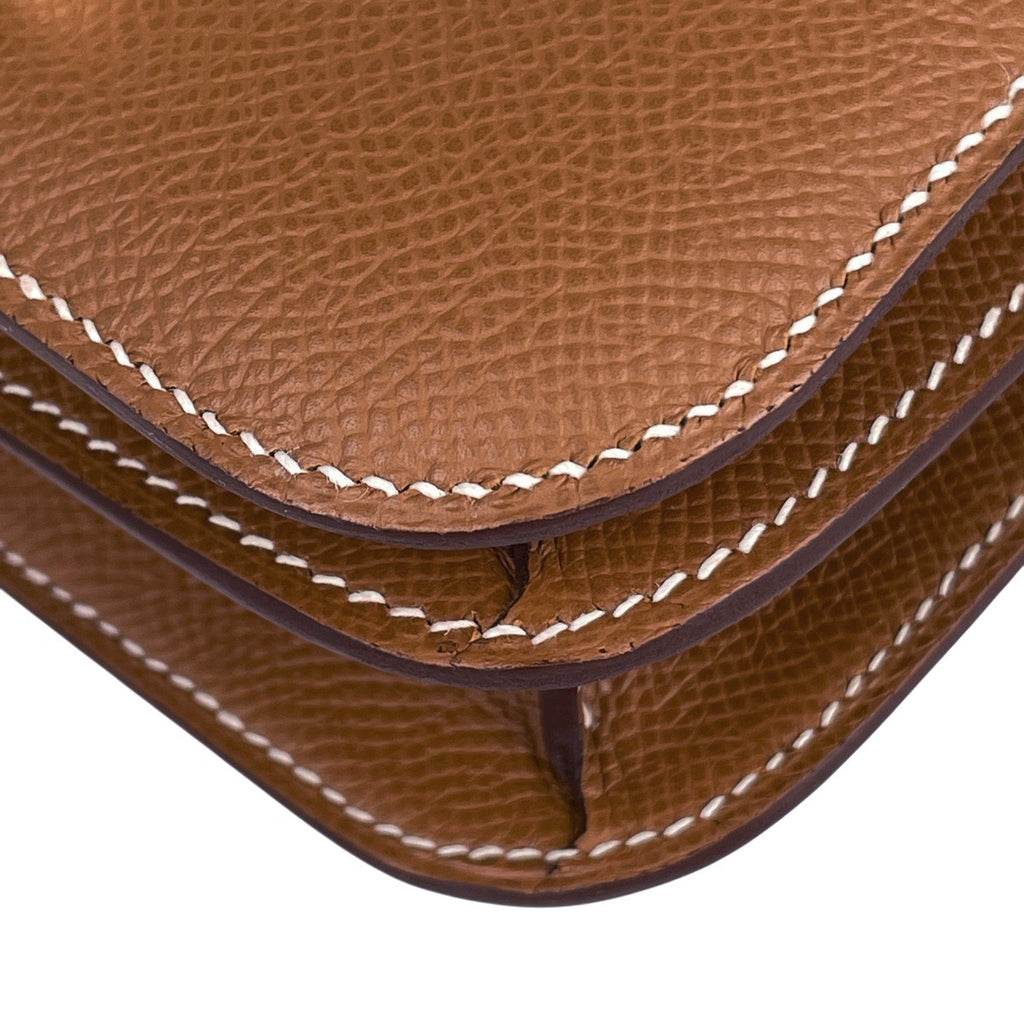 エルメス コンスタンス 18 ミニ 3 ミロワール ショルダーバッグ ヴォーエプソン ゴールド K レディース 【中古】brbag