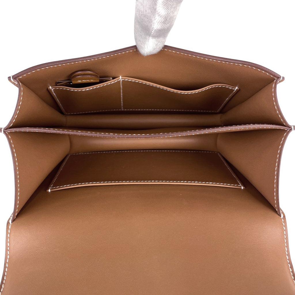 エルメス コンスタンス 18 ミニ 3 ミロワール ショルダーバッグ ヴォーエプソン ゴールド K レディース 【中古】brbag