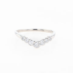 メレダイヤ デザインリング プラチナ 指輪 リング 14号 Pt900 ダイヤモンド レディース 【中古】nbjwl