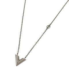 ルイ・ヴィトン エセンシャル V ネックレス LV ネックレス シルバーメッキ シルバー レディース 【中古】bracc