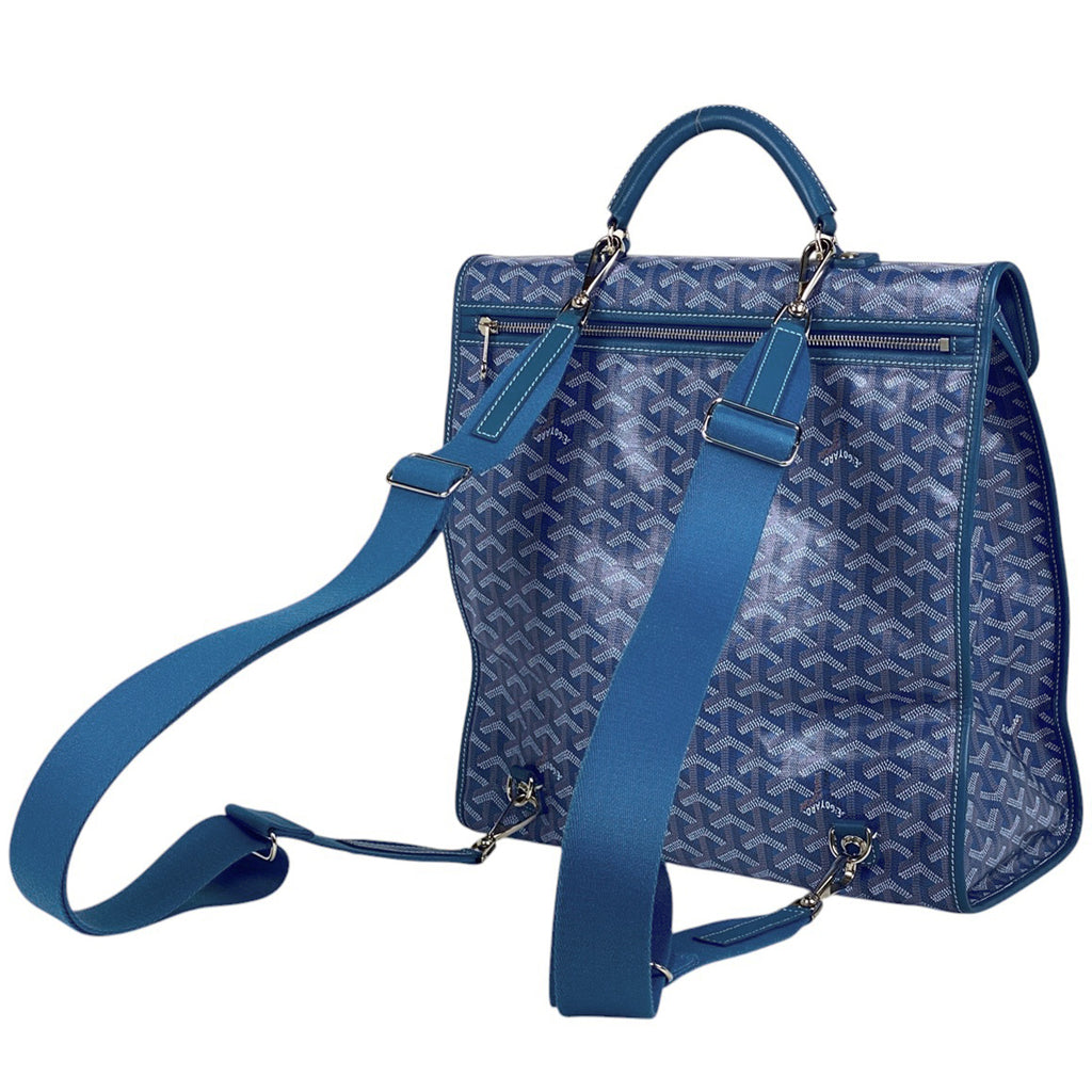 ゴヤール サン レジェ バッグパック ハンドバッグ リュック コーティングキャンバス ブルー レディース 【中古】brbag