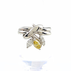 ダイヤモンド デザインリング プラチナ 指輪 メレダイヤ リング 14.5号 Pt900 ダイヤモンド レディース 【中古】nbjwl