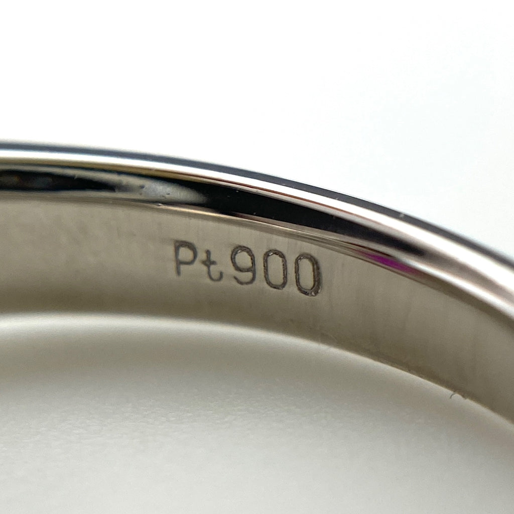 ルビー デザインリング プラチナ 指輪 メレダイヤ リング 11.5号 Pt900 ルビー ダイヤモンド レディース 【中古】nbjwl
