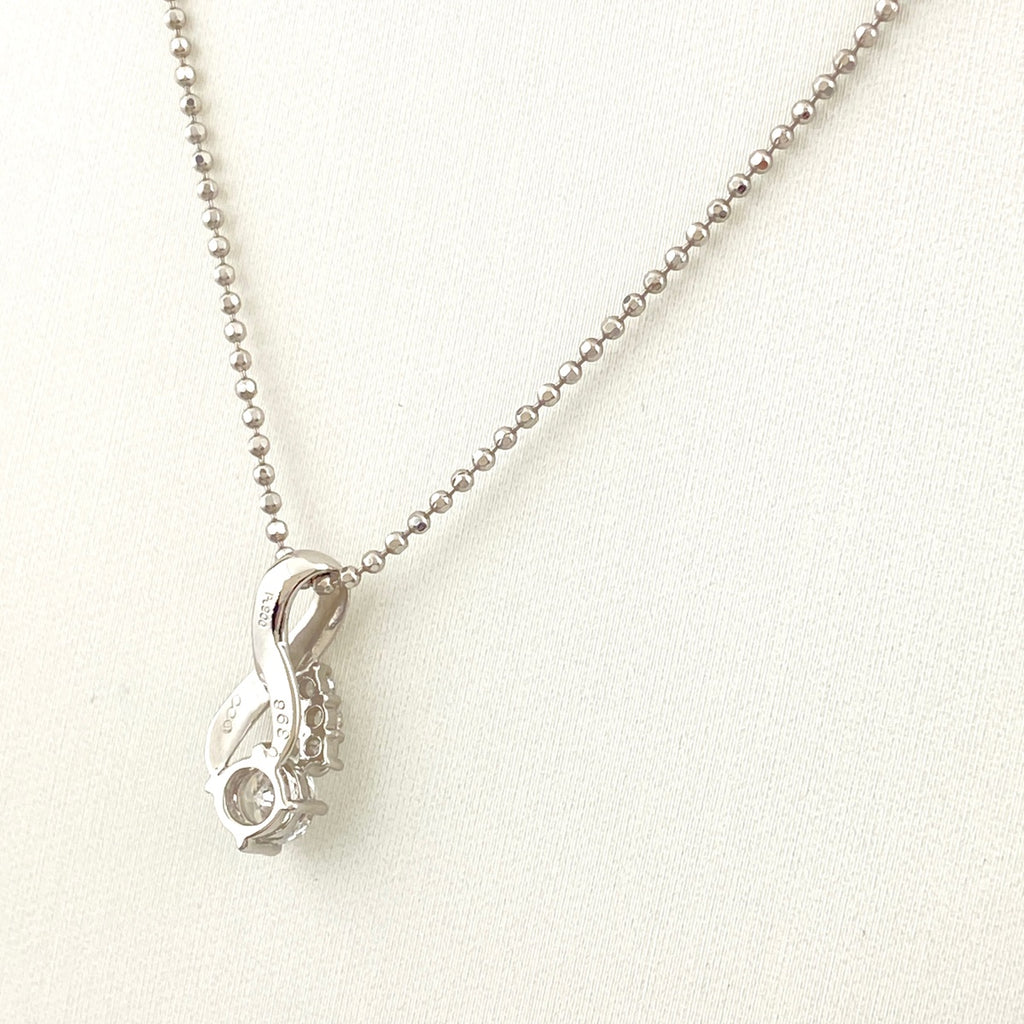 ダイヤモンド デザインネックレス プラチナ ペンダント メレダイヤ ネックレス Pt900 Pt850 ダイヤモンド レディース 【中古】nbjwl