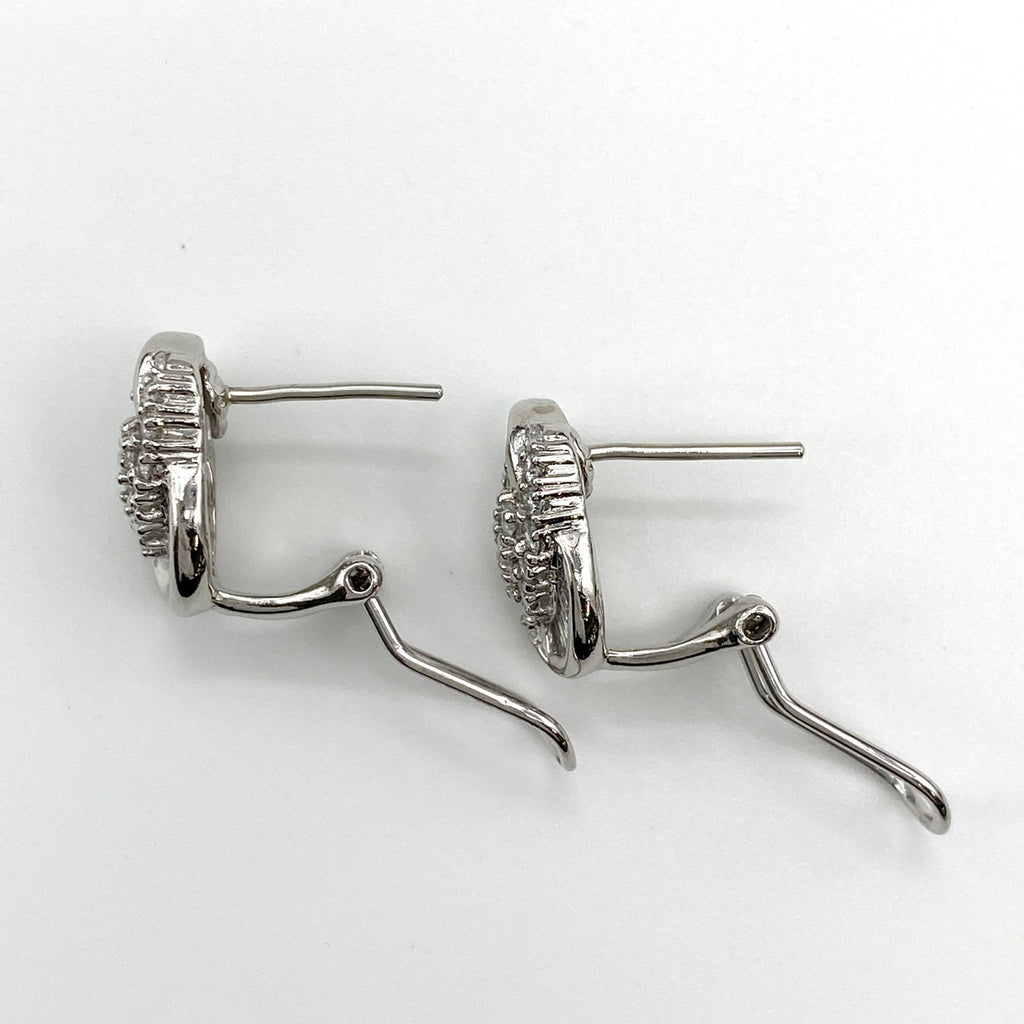 メレダイヤ デザインピアス プラチナ ピアス Pt850 ダイヤモンド レディース 【中古】nbjwl