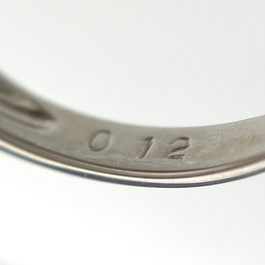 パール デザインリング プラチナ 指輪 メレダイヤ リング 9号 Pt900 パール ダイヤモンド レディース 【中古】nbjwl