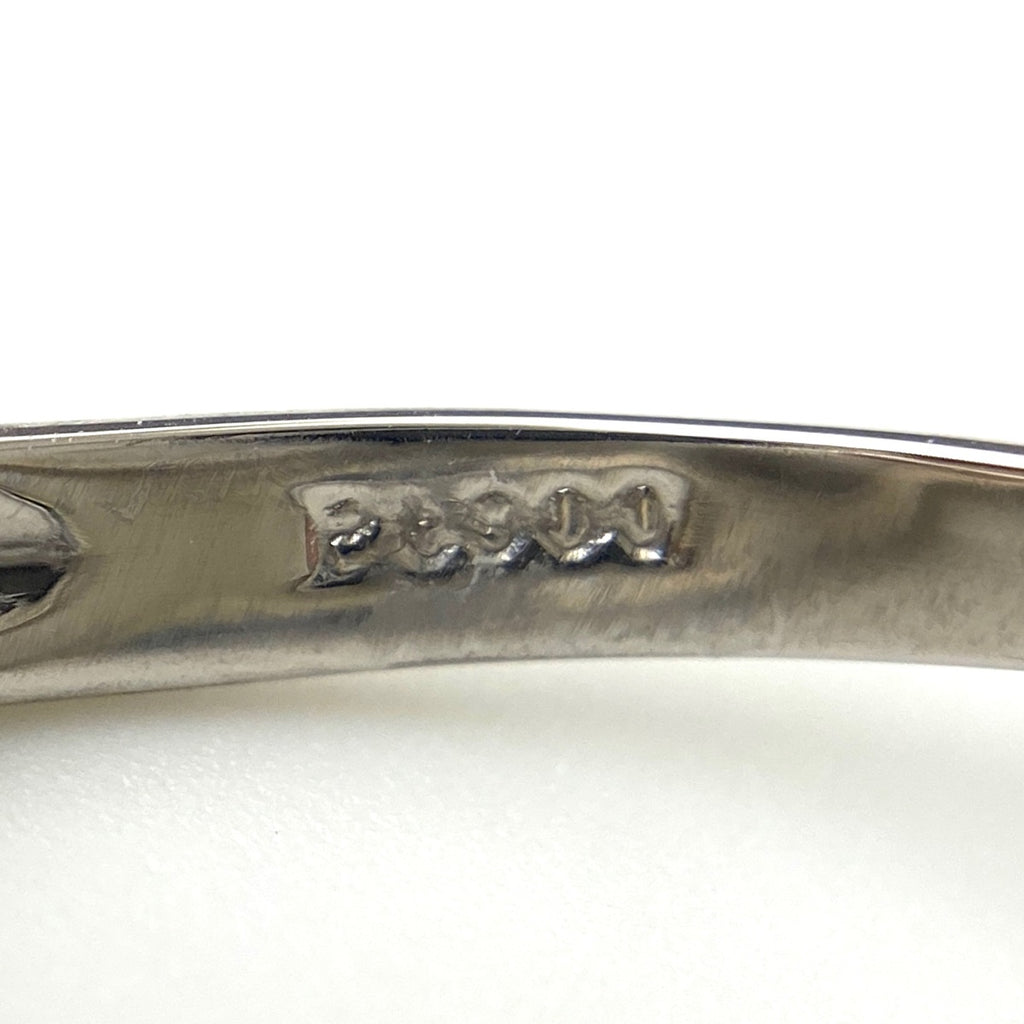パール デザインリング プラチナ 指輪 メレダイヤ リング 9号 Pt900 パール ダイヤモンド レディース 【中古】nbjwl