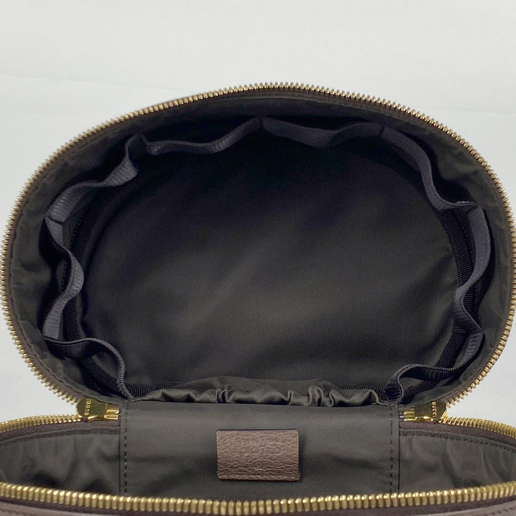 グッチ オフィディア バニティ バッグ GGスプリーム コスメティックケース GG柄 シェリーライン 化粧ポーチ コーティングキャンバス ブラウン 611001 レディース 【中古】brbag