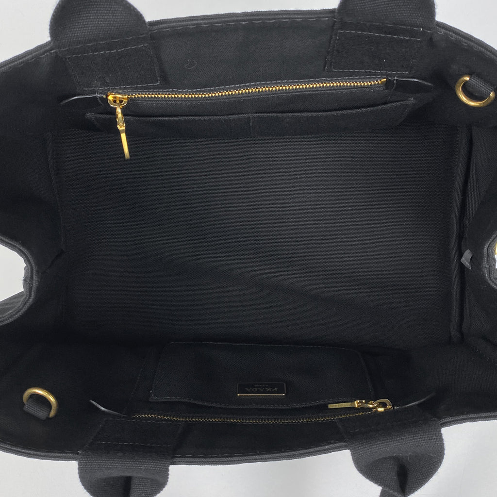 プラダ カナパ トート ハンドバッグ トートバッグ キャンバス ネロ(ブラック) BN2642 レディース 【中古】brbag