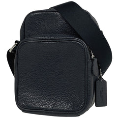 コーチ ロゴ ショルダーバッグ 斜め掛け ショルダーバッグ レザー ダークネイビー F72363 メンズ 【中古】brbag