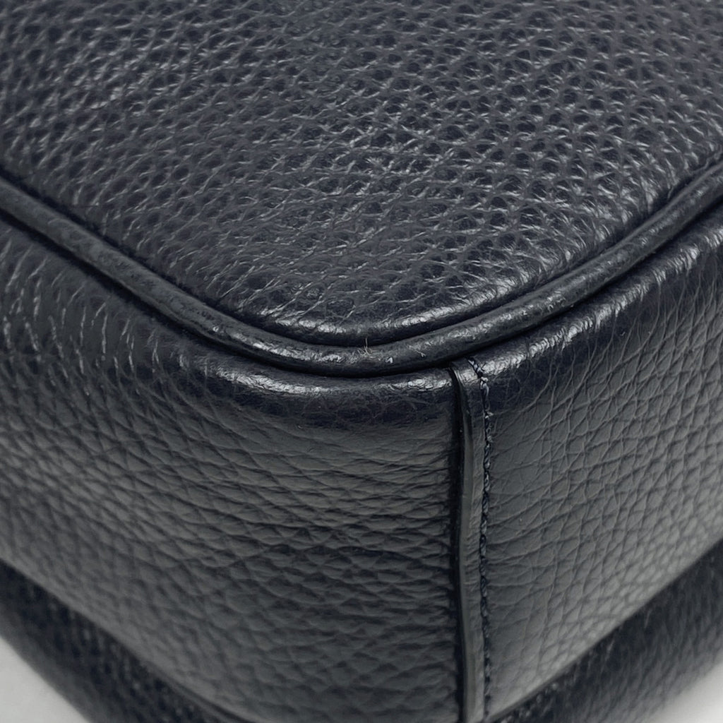 コーチ ロゴ ショルダーバッグ 斜め掛け ショルダーバッグ レザー ダークネイビー F72363 メンズ 【中古】brbag