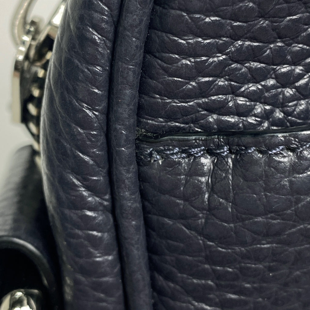 コーチ ロゴ ショルダーバッグ 斜め掛け ショルダーバッグ レザー ダークネイビー F72363 メンズ 【中古】brbag