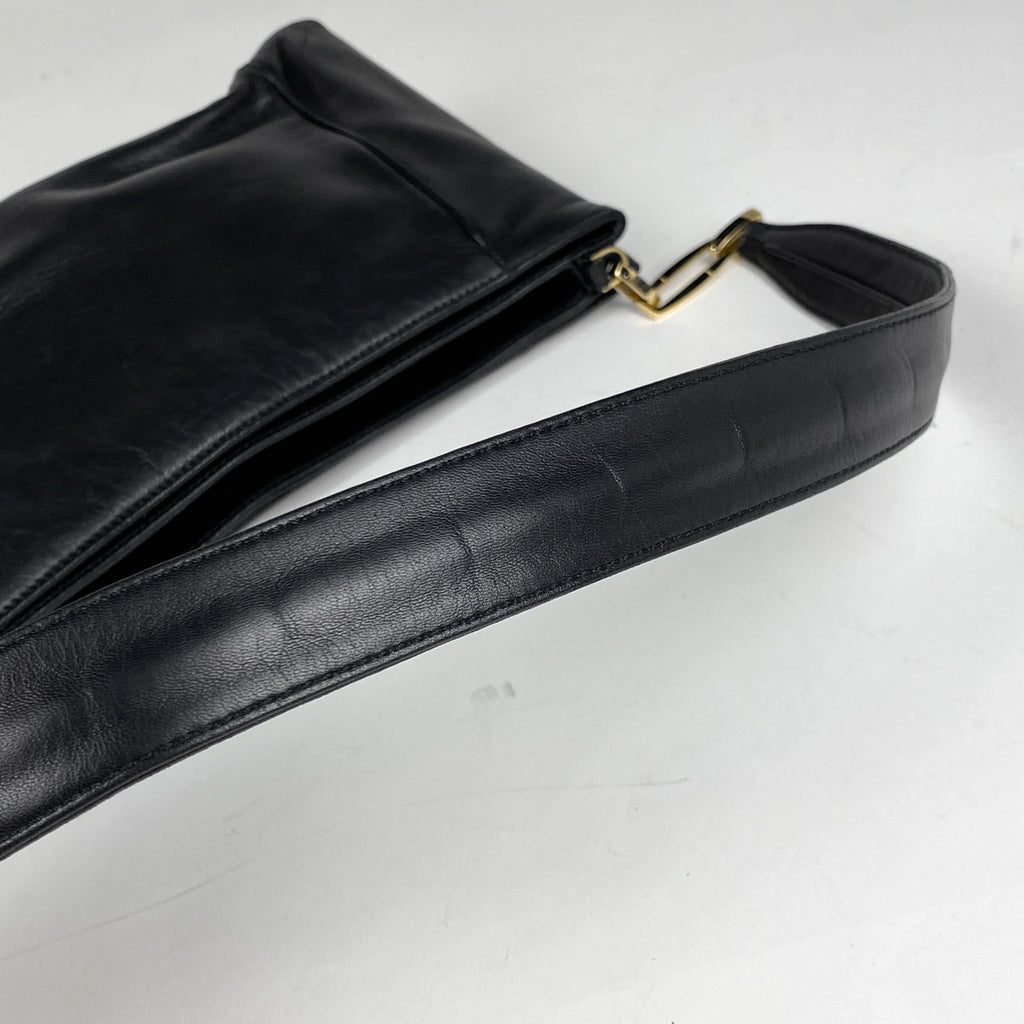 ロエベ アナグラム ショルダーバッグ ハンドバッグ 肩掛け ショルダーバッグ レザー ブラック レディース 【中古】brbag