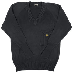 シャネル Vネック セーター ニット トップス セーター コットン ブラック レディース 【中古】brapp