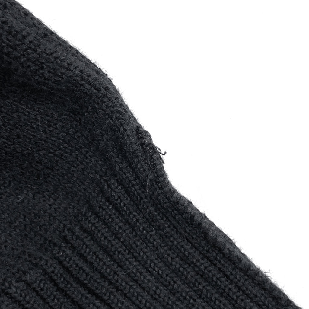 シャネル Vネック セーター ニット トップス セーター コットン ブラック レディース 【中古】brapp